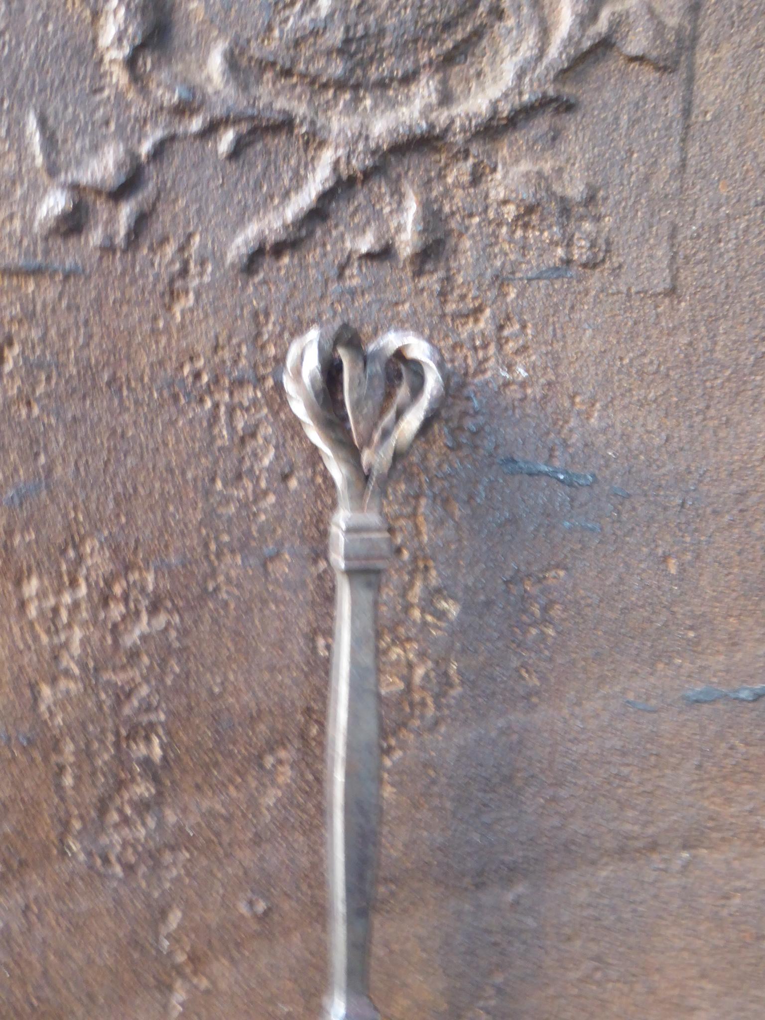 Forged 18th - 19th Century French Fireplace Shovel or Fire Shovel For Sale