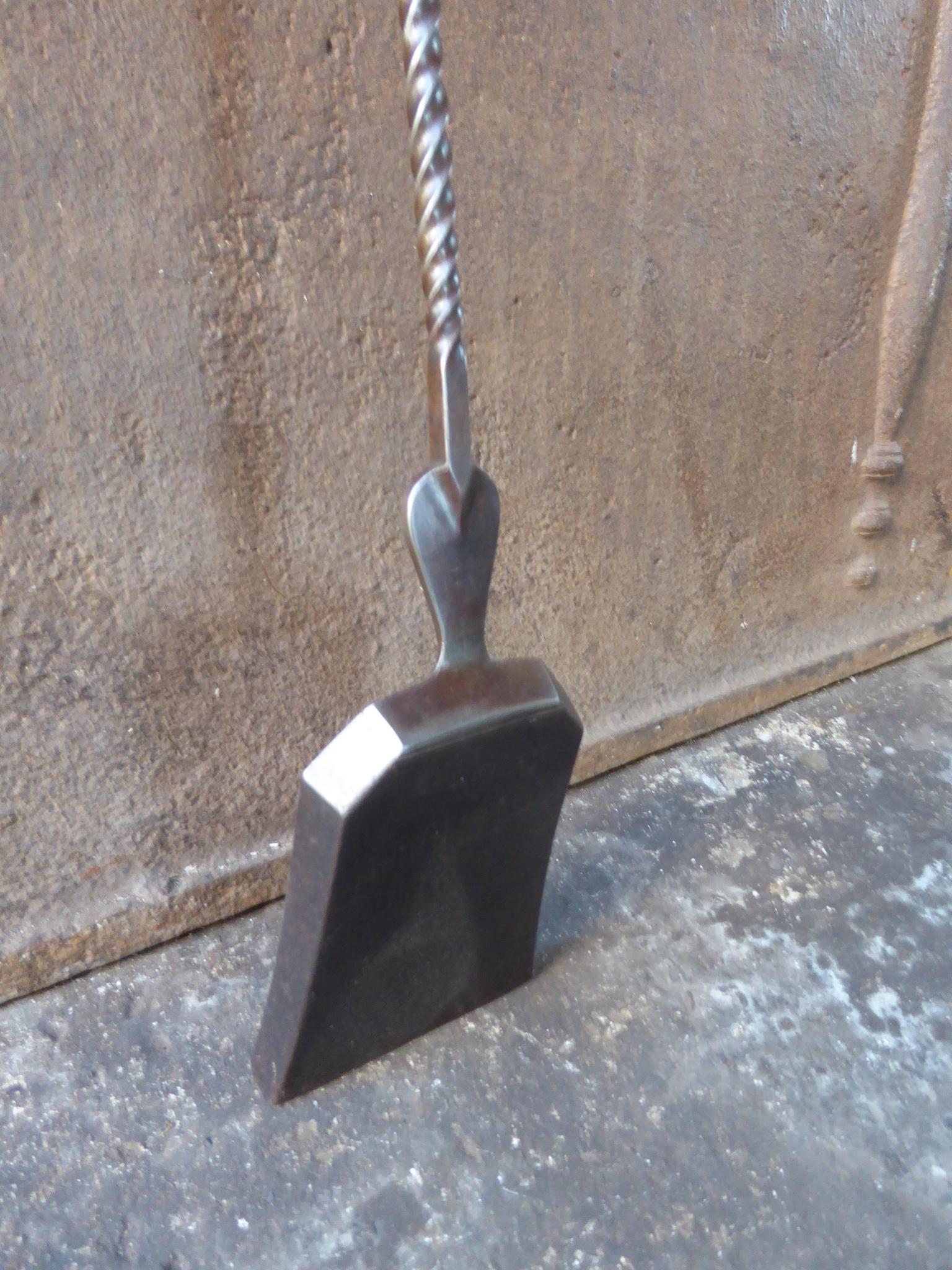 Wrought Iron 18th - 19th Century French Fireplace Shovel or Fire Shovel For Sale