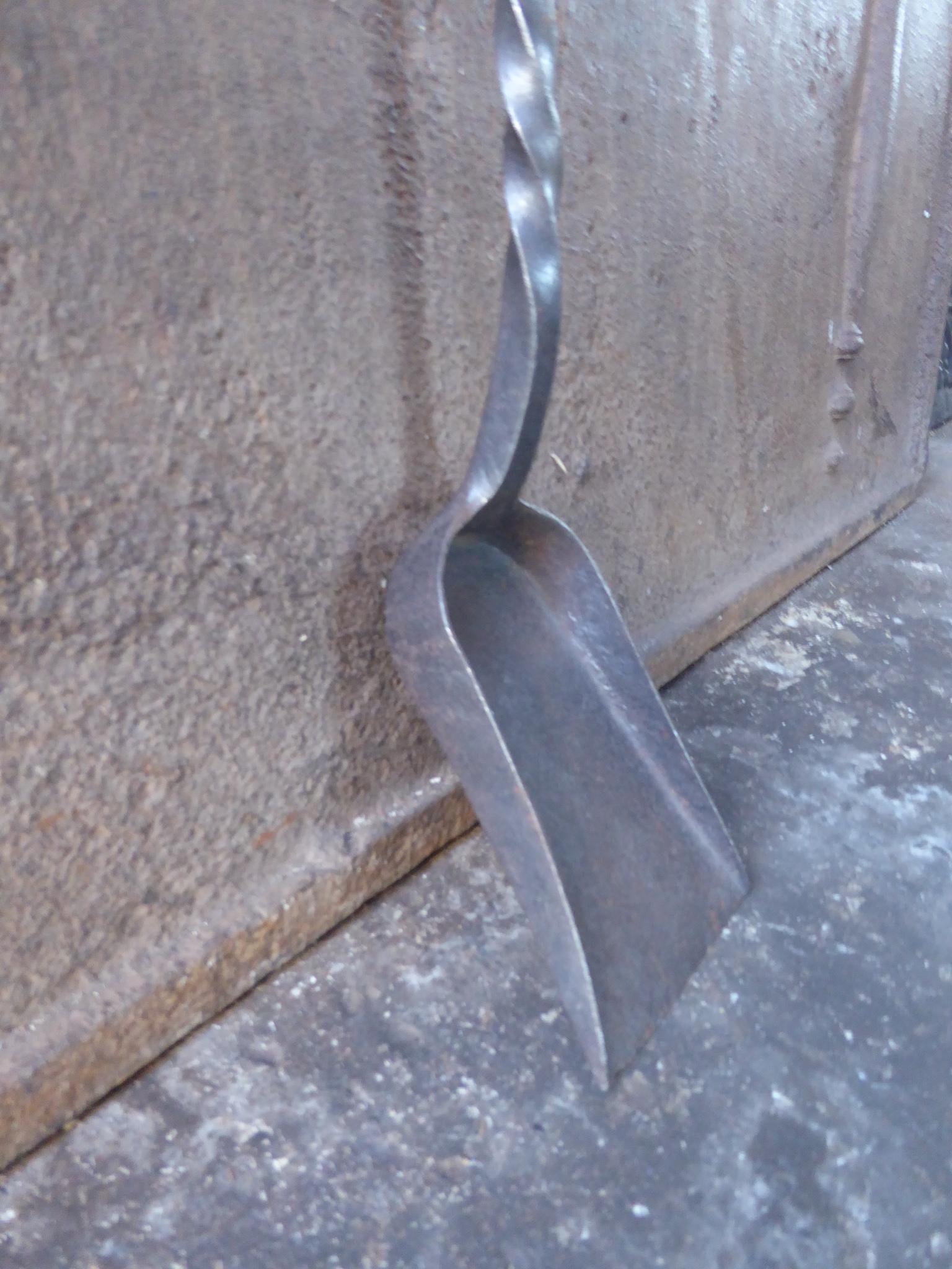 Wrought Iron 18th - 19th Century French Fireplace Shovel or Fire Shovel For Sale