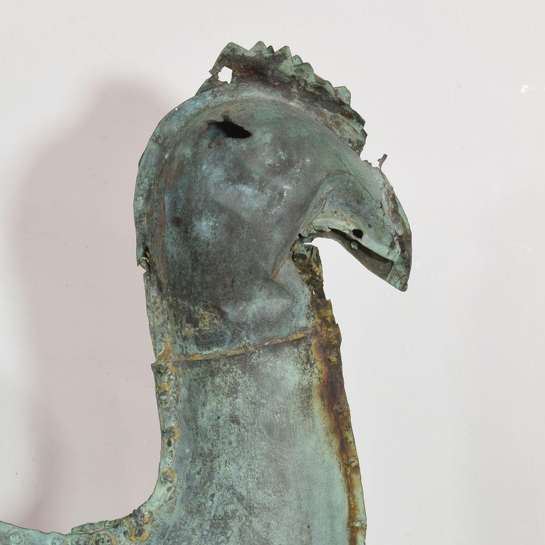 18th-19th Century, French Folk Art Copper Rooster, Weathervane 10