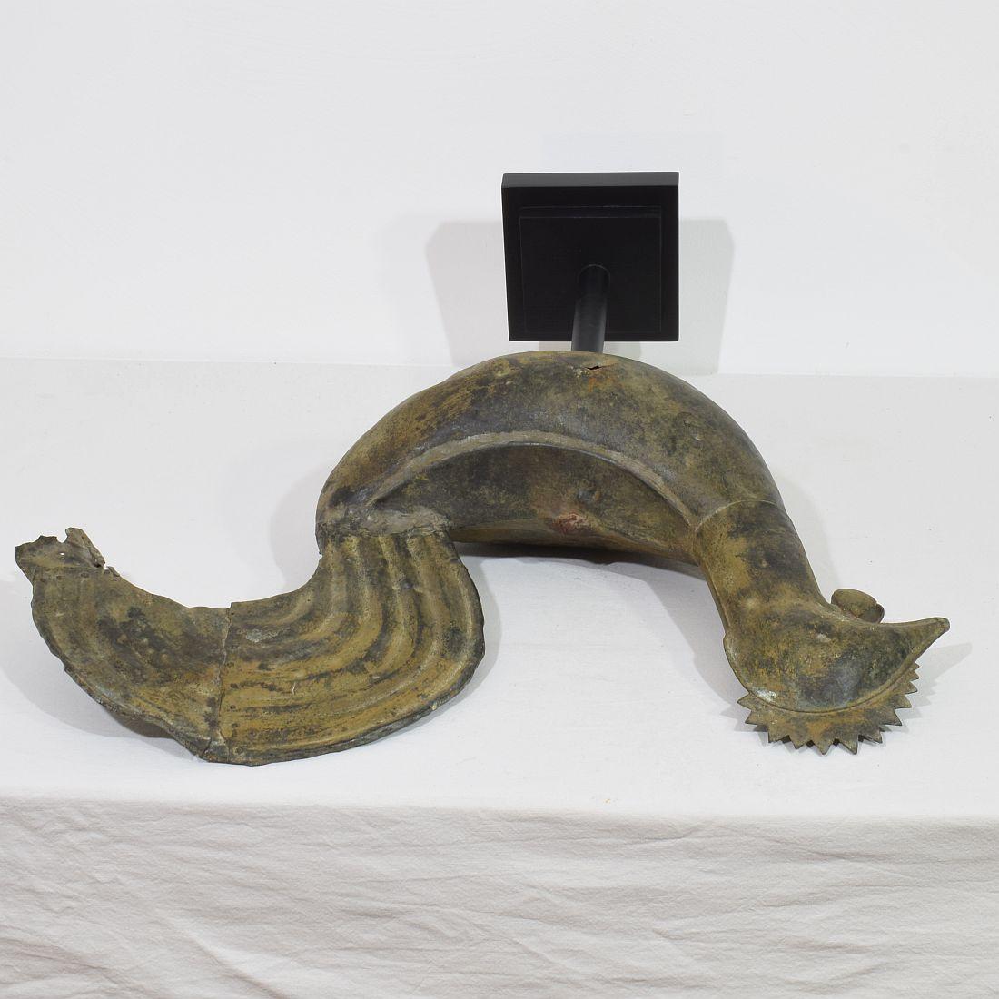 18th-19th Century, French Folk Art Copper Rooster, Weathervane 14