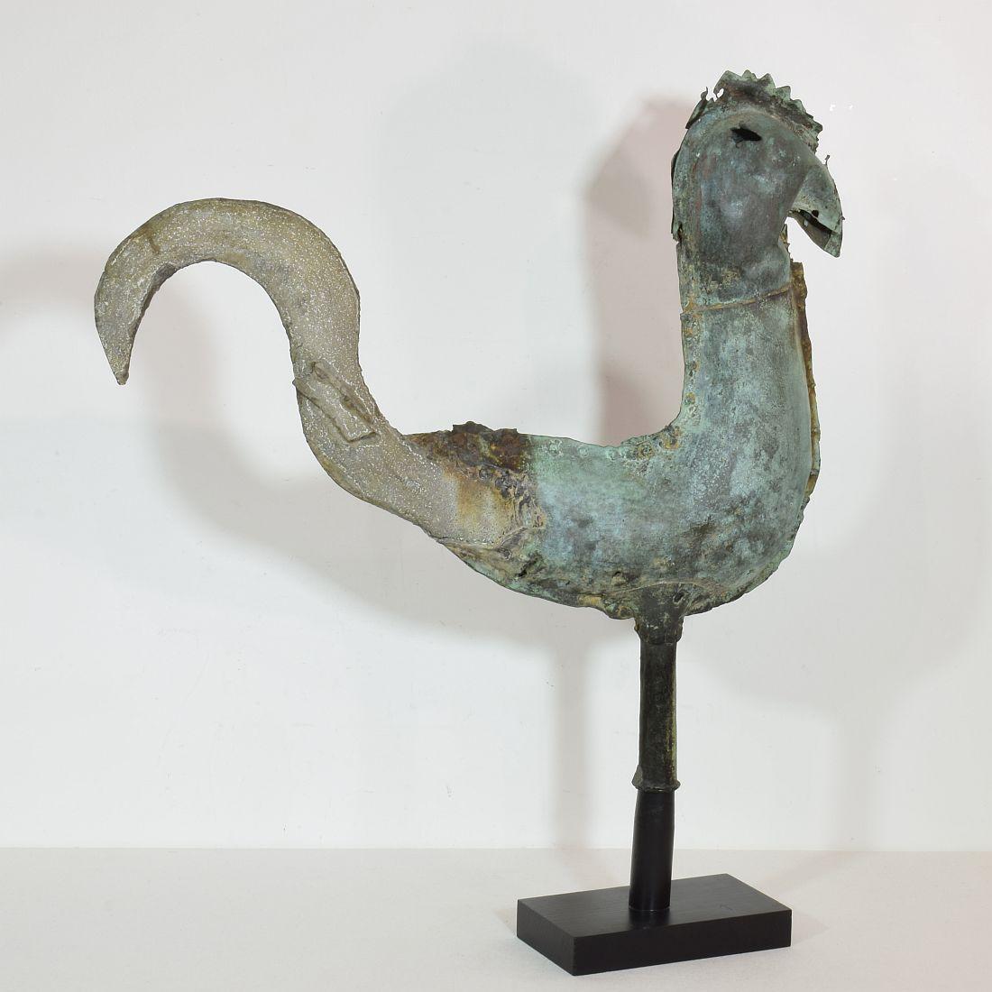 18th-19th Century, French Folk Art Copper Rooster, Weathervane 1
