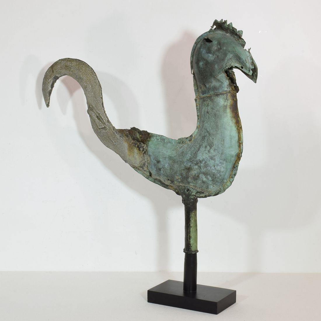 18th-19th Century, French Folk Art Copper Rooster, Weathervane 2