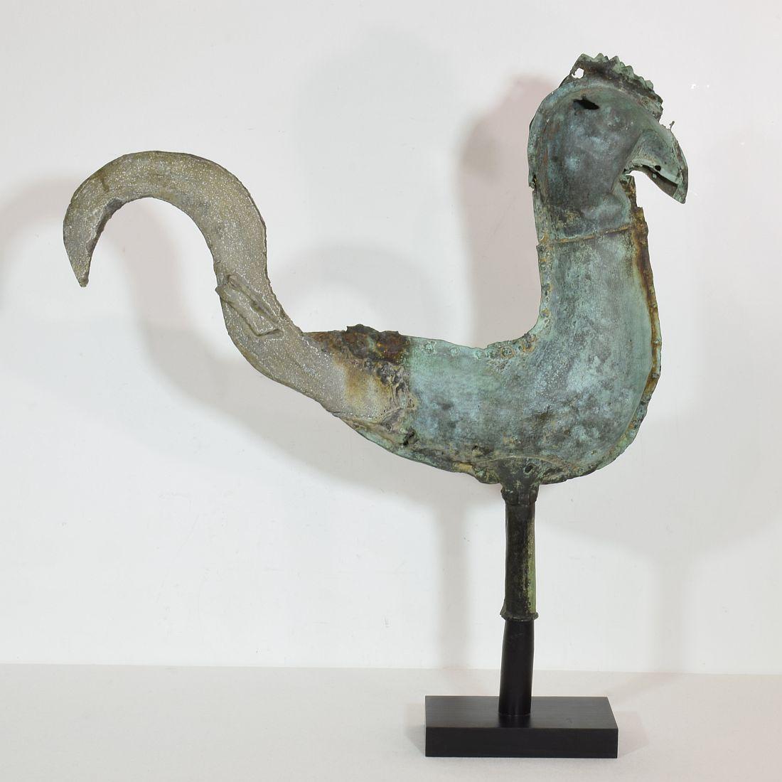 18th-19th Century, French Folk Art Copper Rooster, Weathervane 3