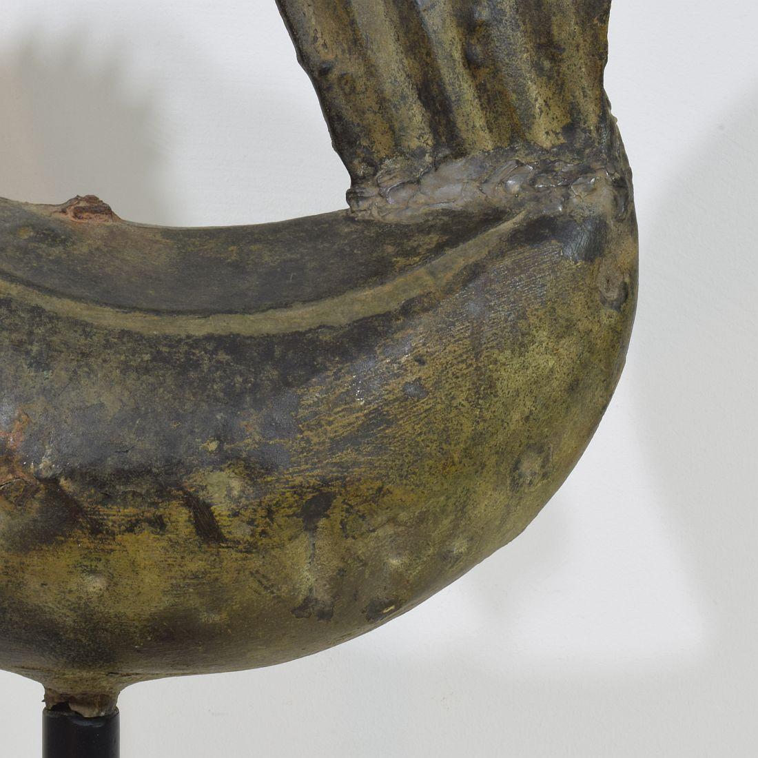 18th-19th Century, French Folk Art Copper Rooster, Weathervane 4