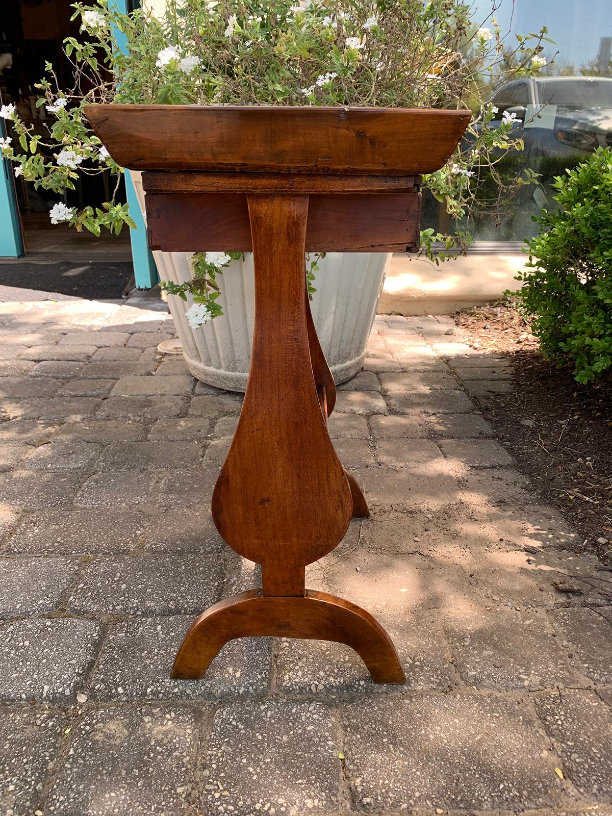 18th Century 18th-19th Century French Fruitwood Vide Poche Side Table with Drawer