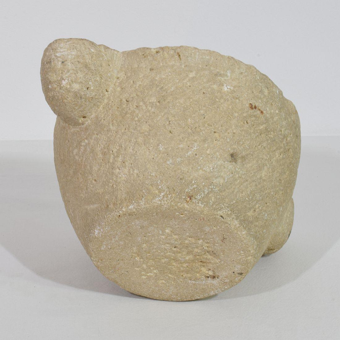 18th-19th Century, French Limestone Mortar For Sale 4