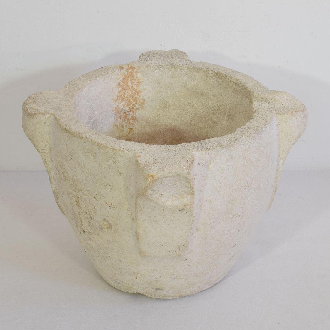 18th Century and Earlier 18th-19th Century, French Limestone Mortar
