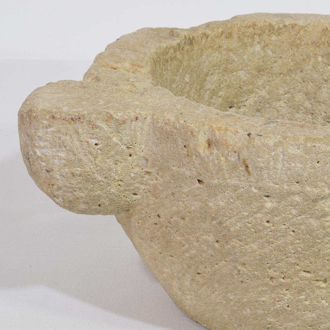 18th-19th Century, French Limestone Mortar For Sale 1