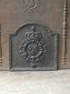 18th-19th Century French Louis XIV 'Arms of France' Fireback / Backsplash