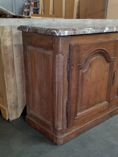 18th-19th Century French Louis XV Marble-Top Buffet, Mellow Finish