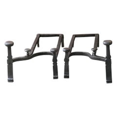 18th-19th Century French Neoclassical Fireplace Grate or Fire Grate