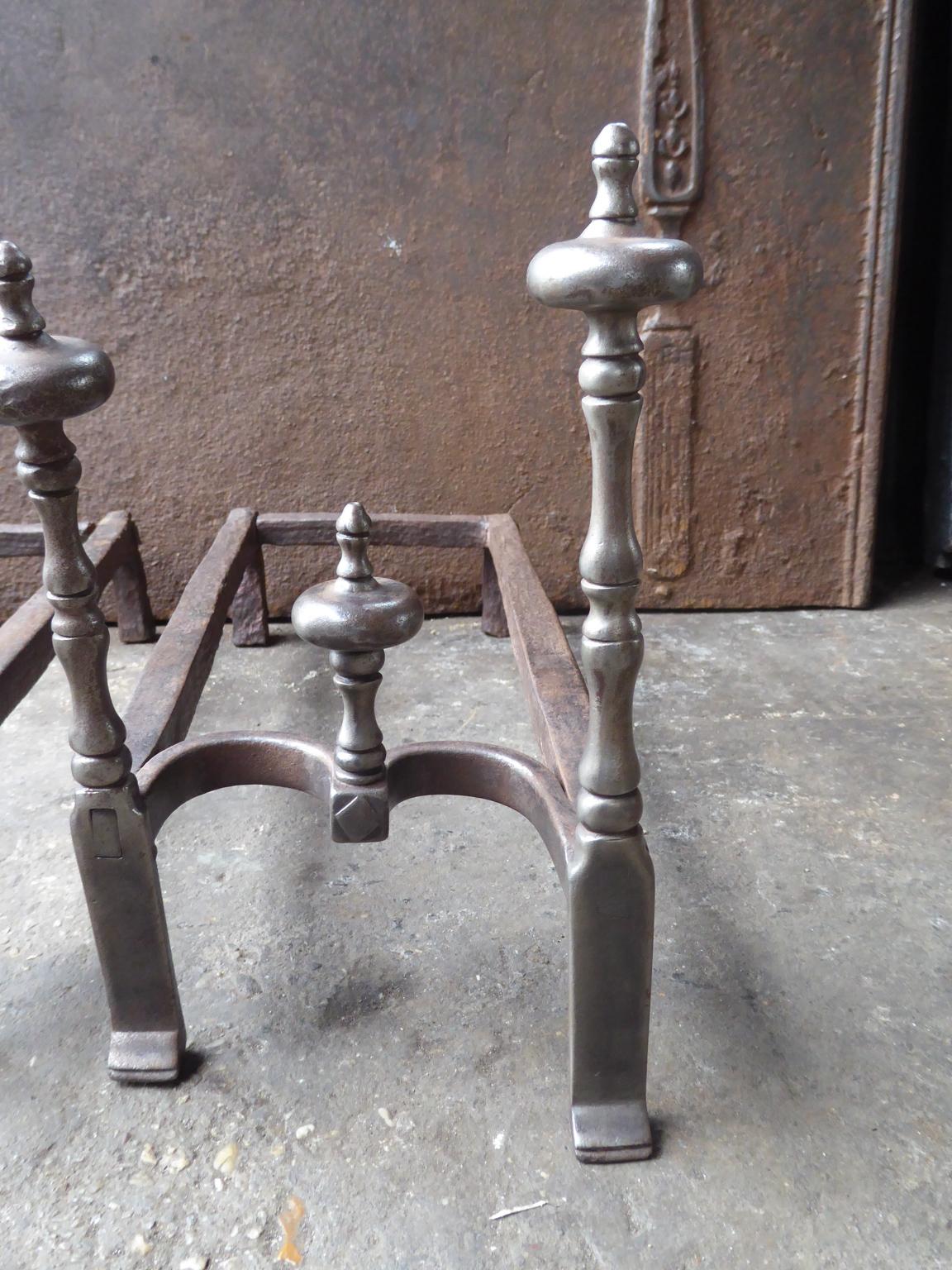 18th-19th Century French Neoclassical Period Andirons or Firedogs For Sale 7