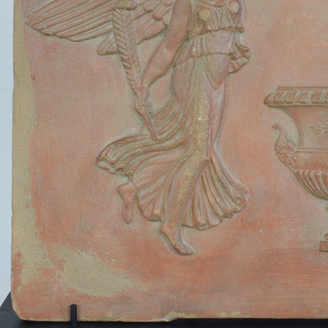 18th/ 19th Century French Neoclassical Terracotta Panel with Angels 7