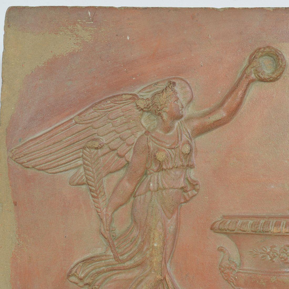 18th/ 19th Century French Neoclassical Terracotta Panel with Angels 6