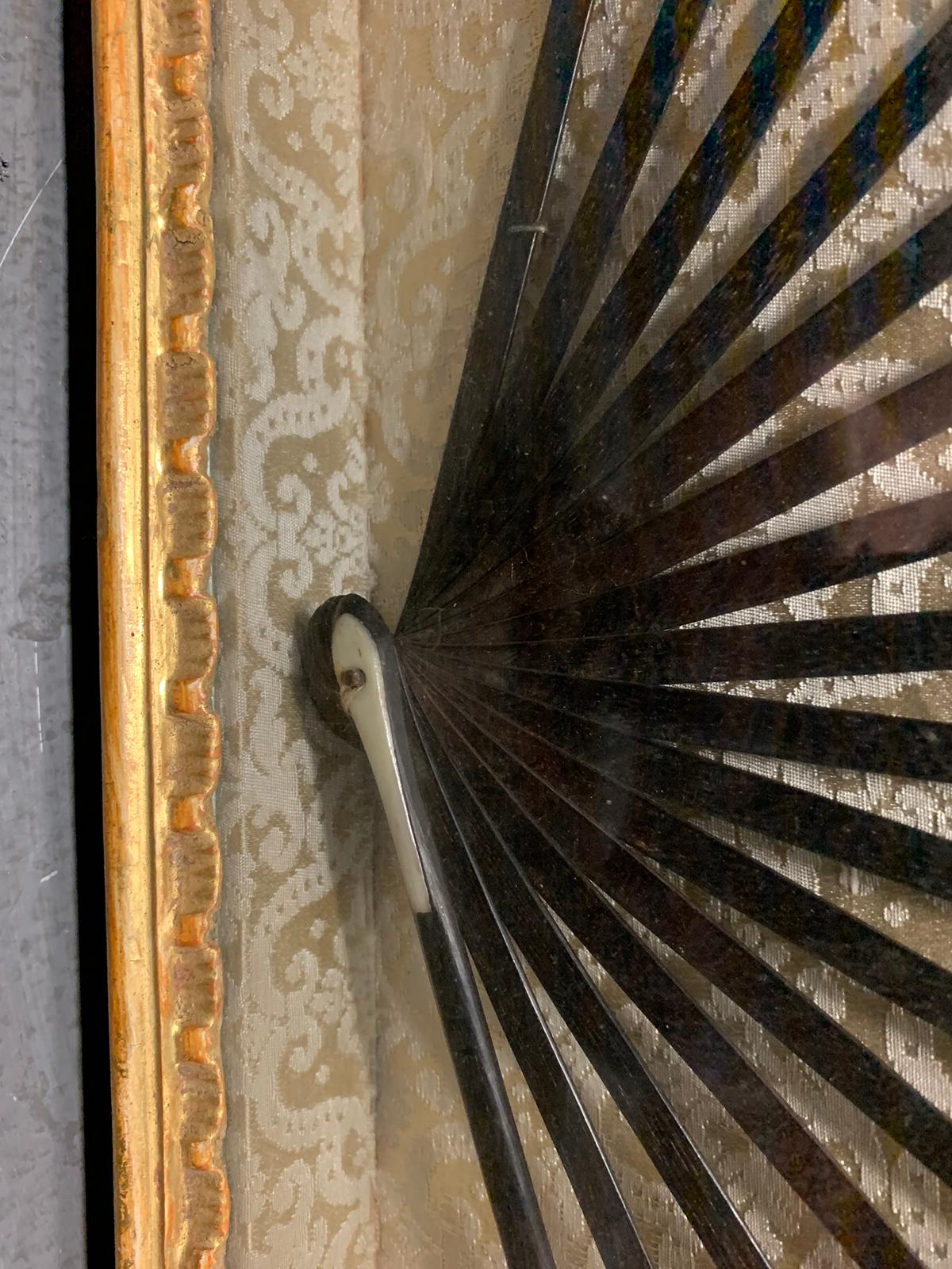 18th-19th Century French Painted Fan in Later Frame 5