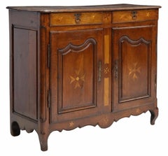18th/19th Century French Provincial Oak Early Marquetry Sideboard