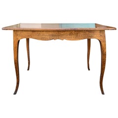 18th-19th Century French Provincial Rectangular Side Table with Old Label