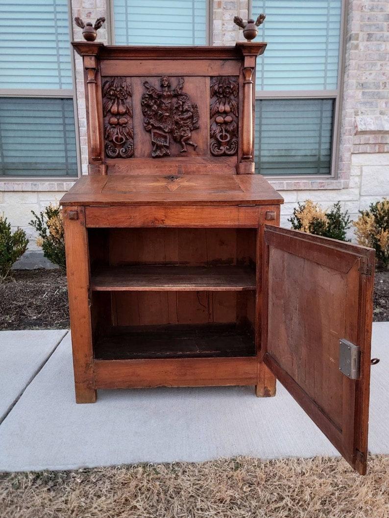 18th/19th Century French Provincial Religious Oratory Sacristy Cabinet For Sale 3