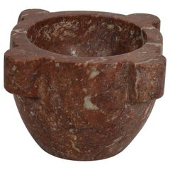 18th-19th Century French Red Marble Mortar