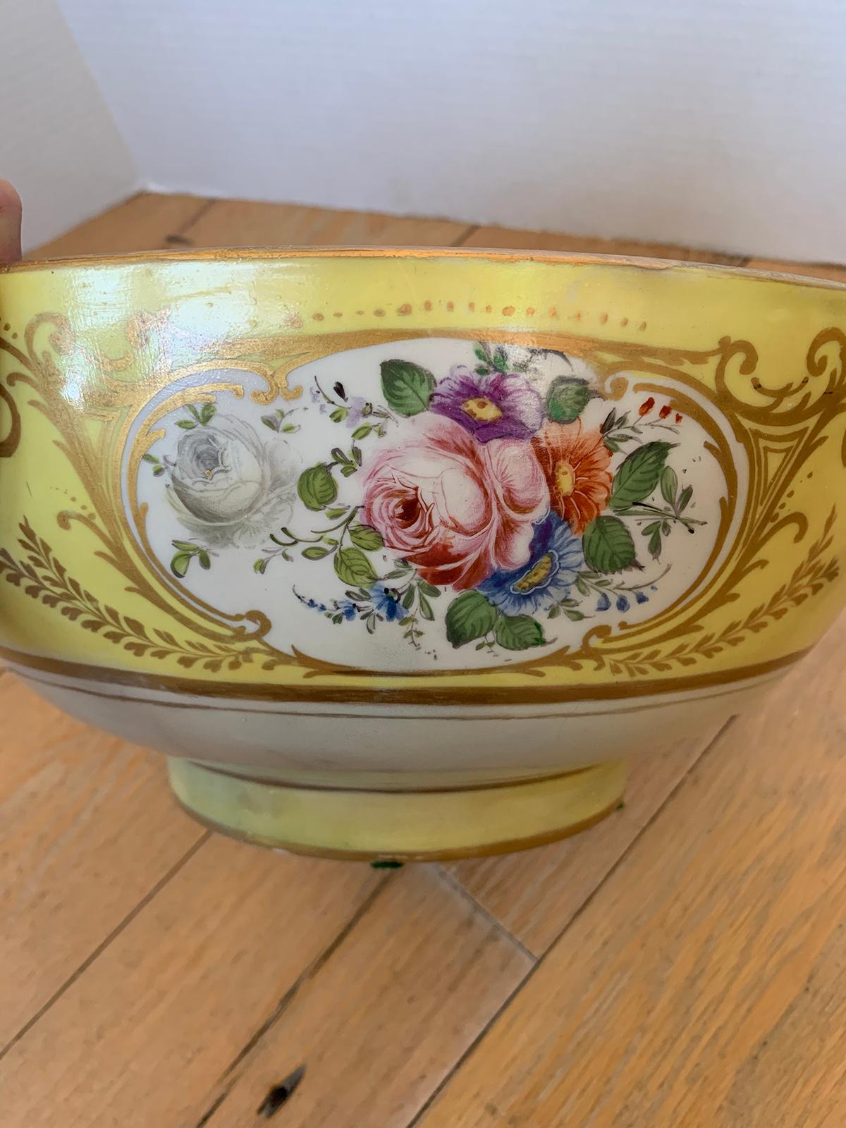 18th-19th Century French Sèvres Porcelain Punch Bowl, Marked 6
