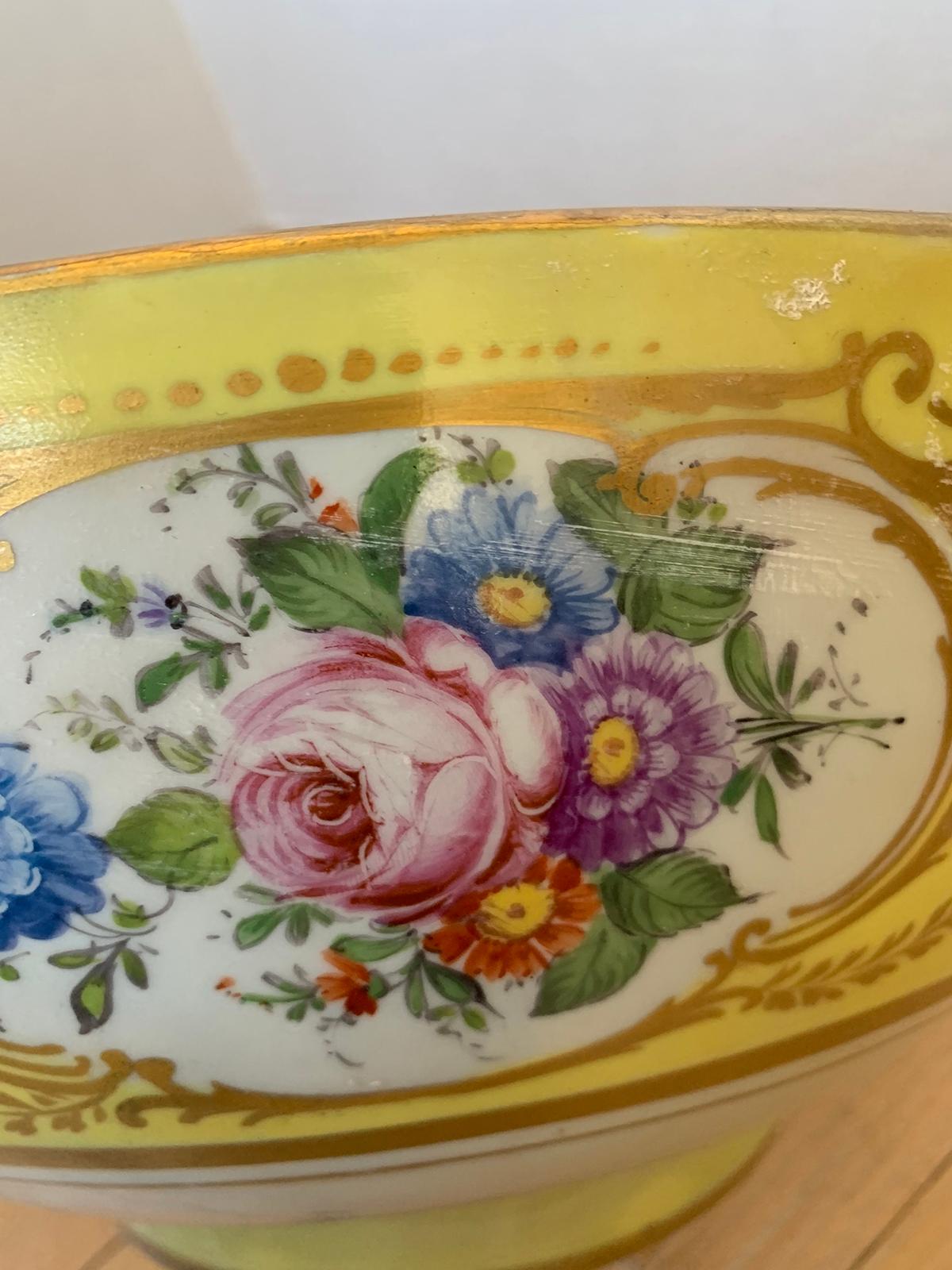 18th-19th Century French Sèvres Porcelain Punch Bowl, Marked 8