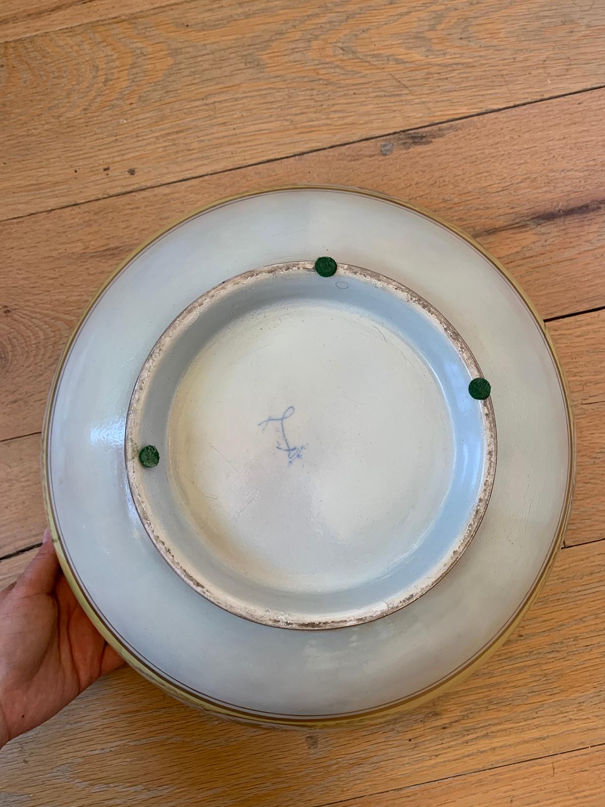 18th-19th Century French Sèvres Porcelain Punch Bowl, Marked 10