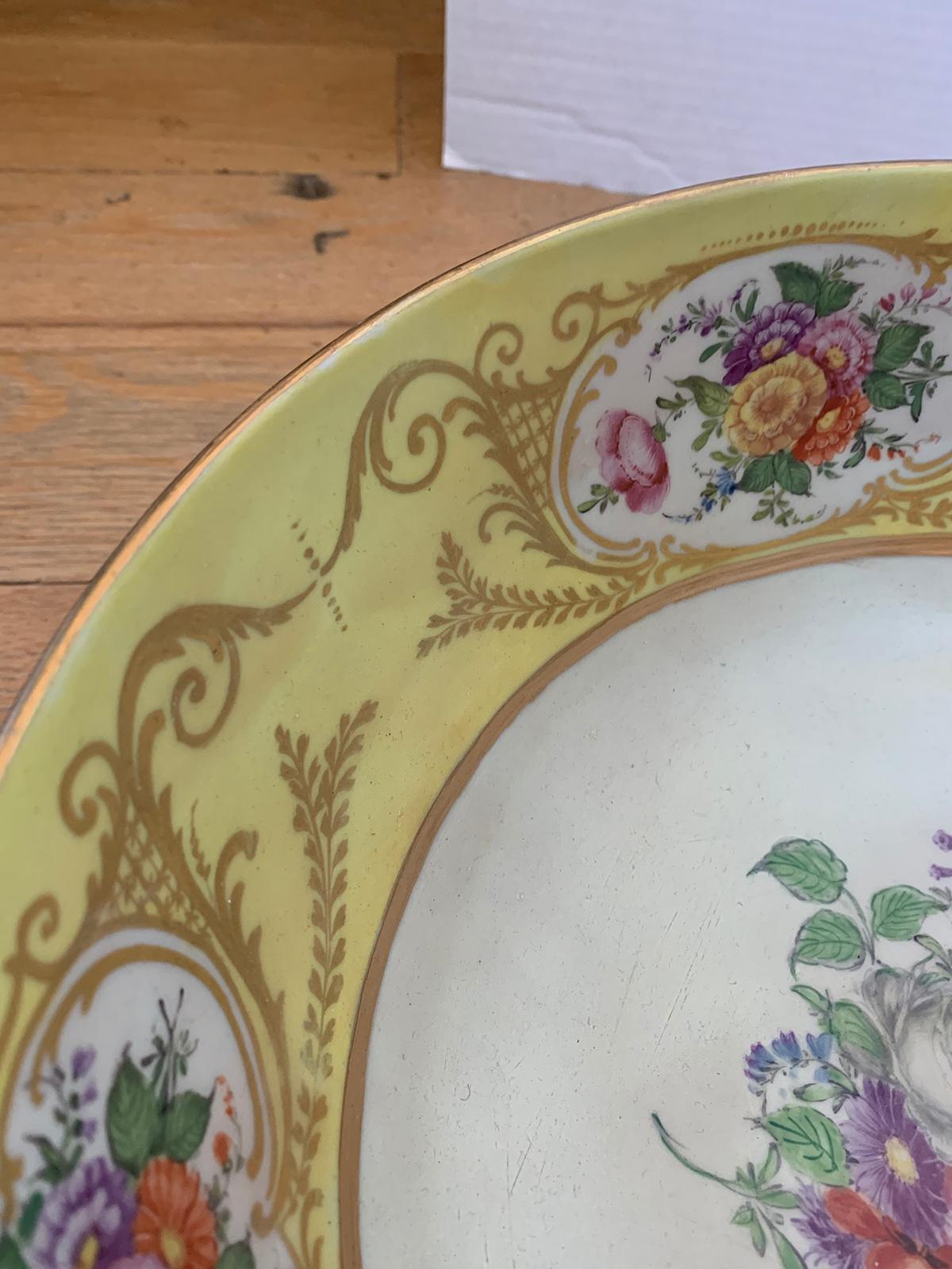 18th-19th Century French Sèvres Porcelain Punch Bowl, Marked 4
