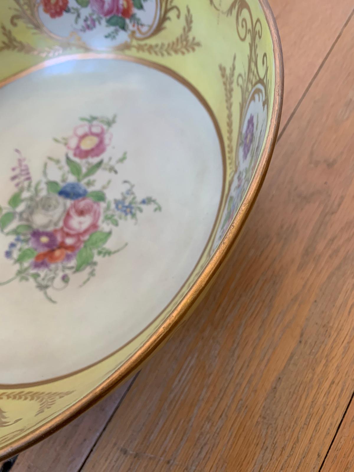 18th-19th Century French Sèvres Porcelain Punch Bowl, Marked 5