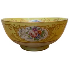18th-19th Century French Sèvres Porcelain Punch Bowl, Marked