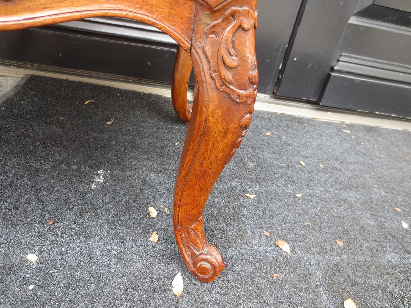 Wood 18th-19th Century French Stool / Bench / Tabouret