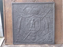 Plaque de cheminée française « L'aigle de Napoléon » du 18ème-19ème siècle