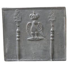 Plaque de cheminée française du 18e-19e siècle « L'aigle de Napoléon »