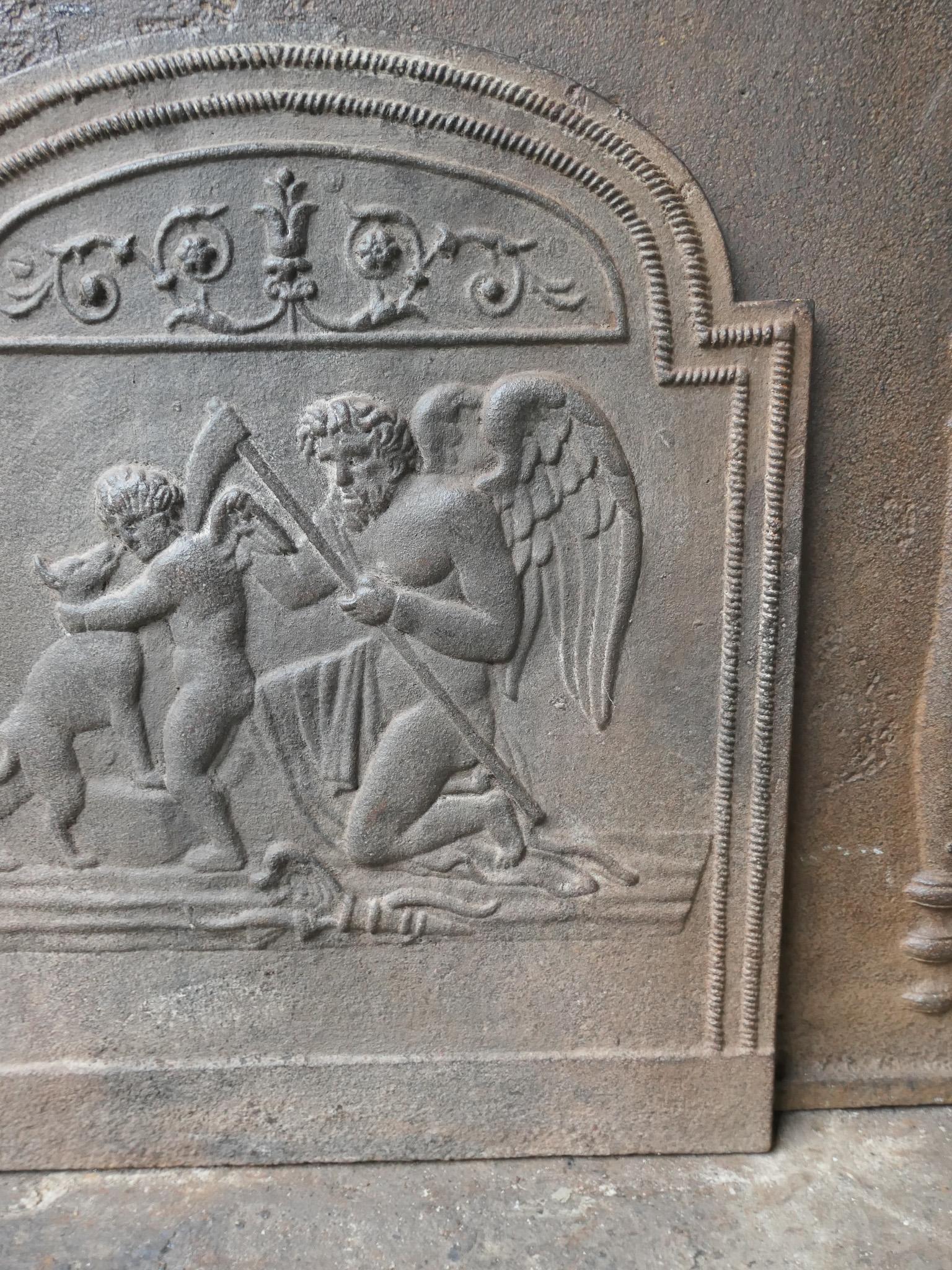 18th-19th Century French 'the Time' Fireback / Backsplash For Sale 5