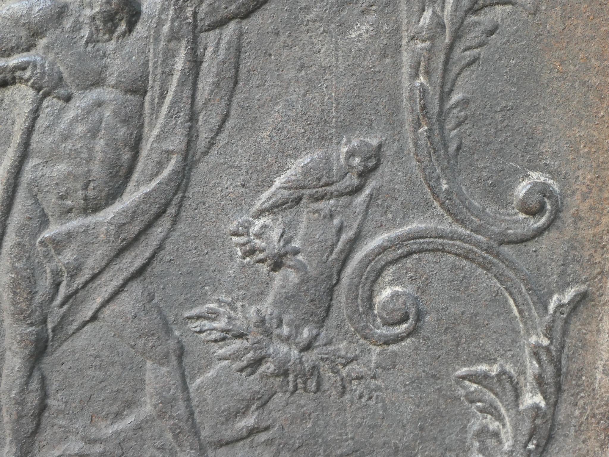 18th-19th Century French 'the Time' Fireback / Backsplash For Sale 5