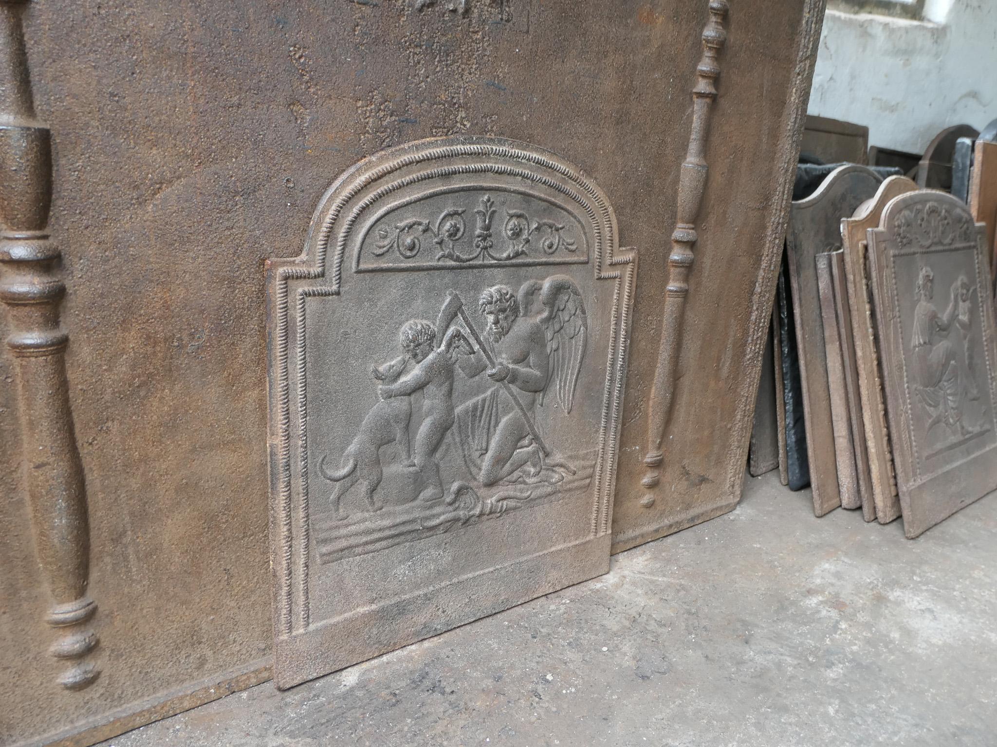 18th-19th Century French 'the Time' Fireback / Backsplash For Sale 7