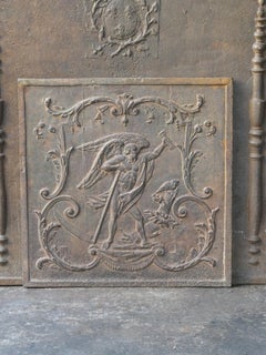 18th-19th Century French 'the Time' Fireback / Backsplash