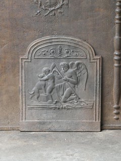 18th-19th Century French 'the Time' Fireback / Backsplash