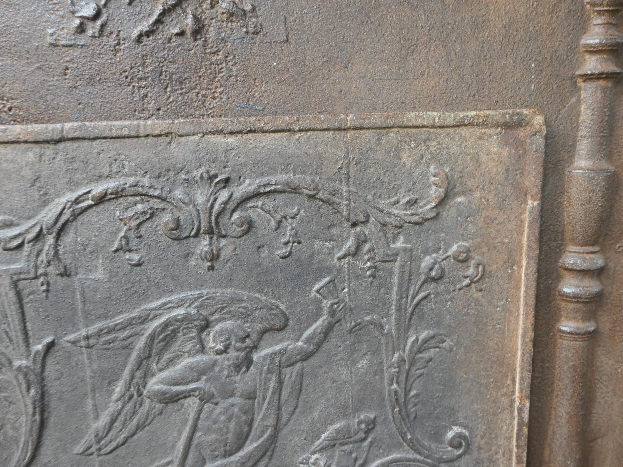 18th-19th Century French 'the Time' Fireback / Backsplash For Sale 3