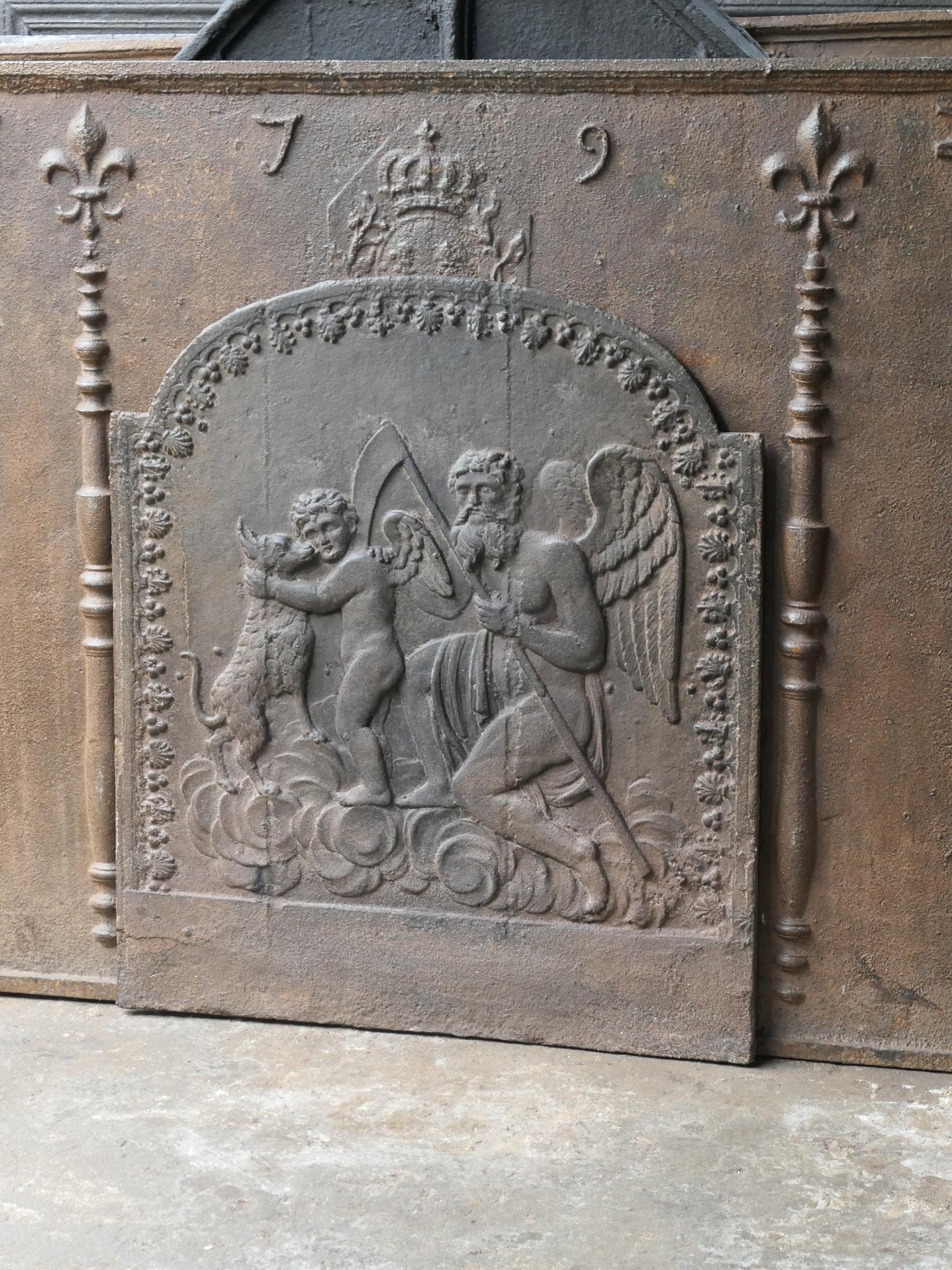 Cast 18th-19th Century French 'the Time' Fireback