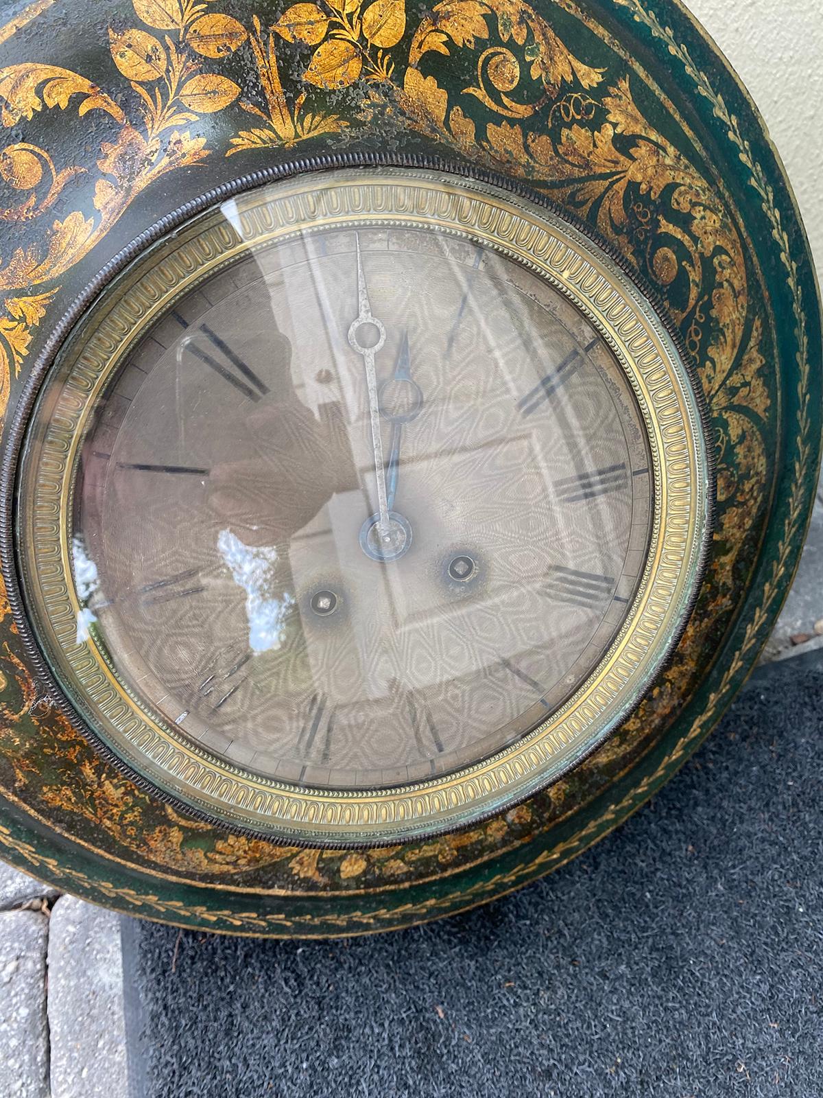 18th-19th Century French Tole Wall Clock 5