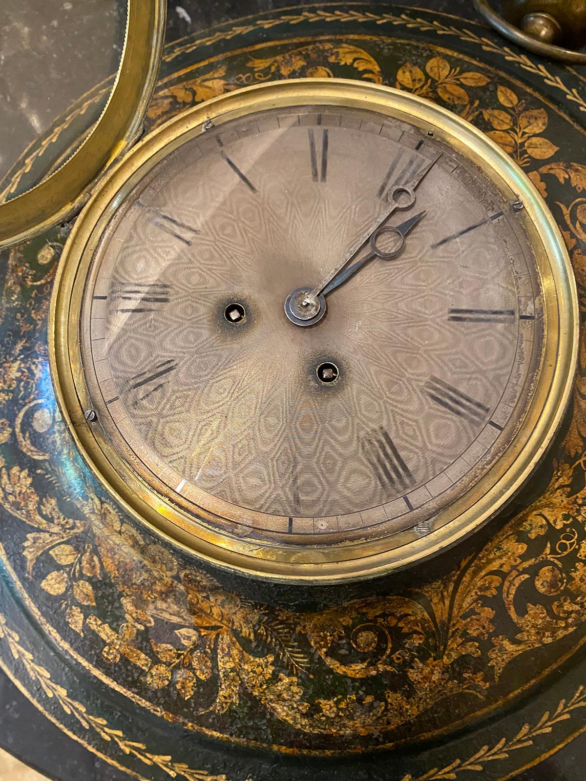 18th-19th Century French Tole Wall Clock 9