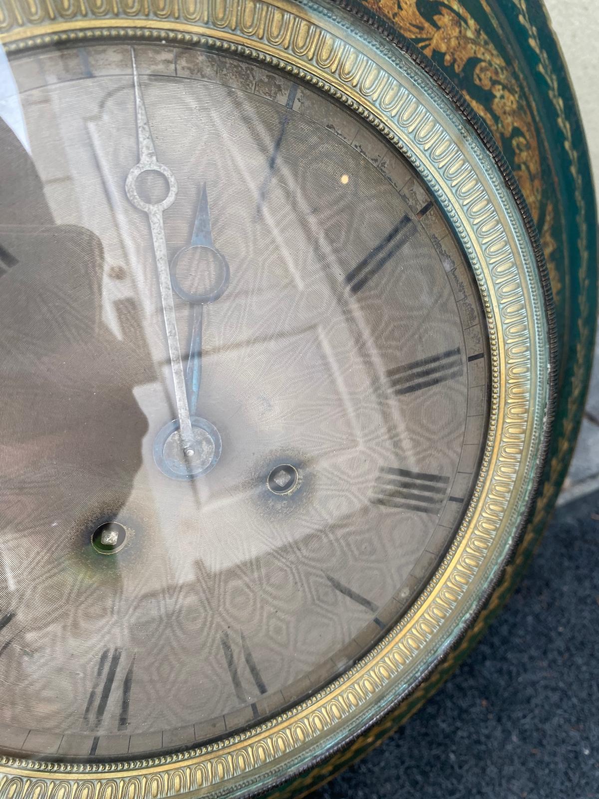 18th-19th Century French Tole Wall Clock 4