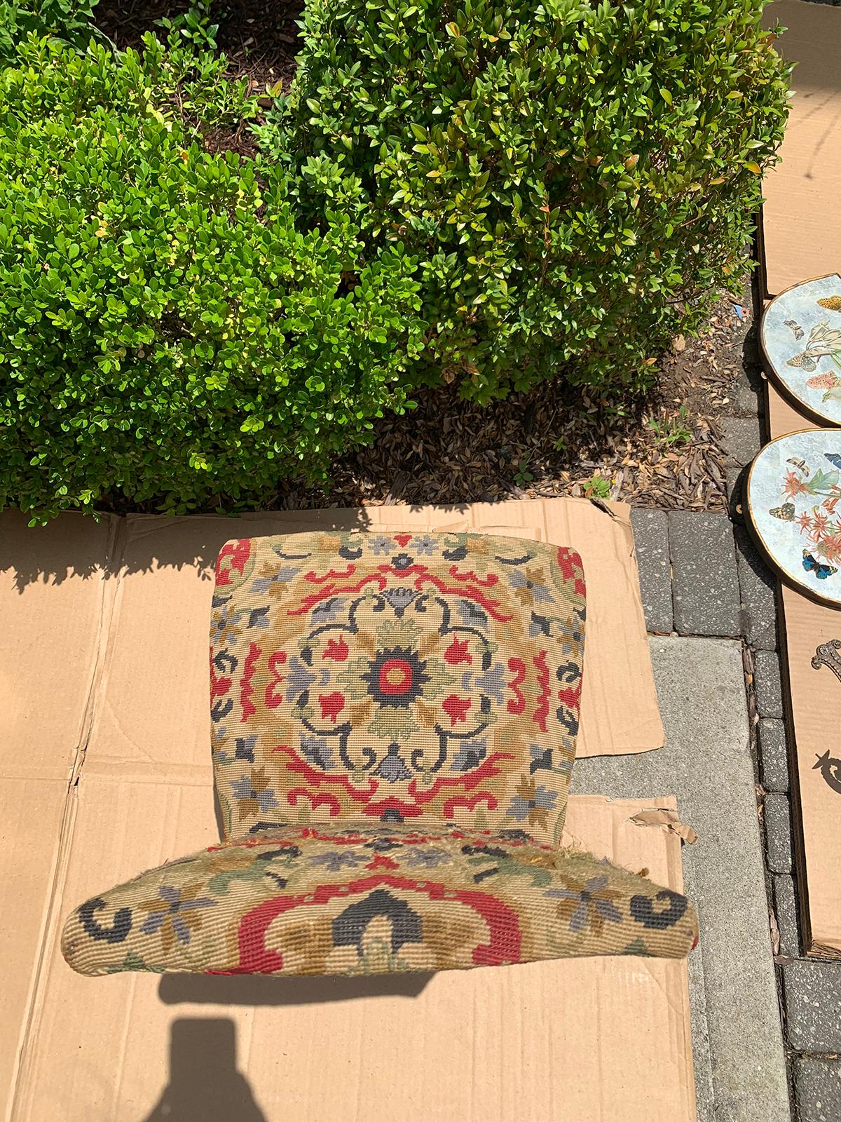 18th-19th Century French Walnut and Needlepoint Child's Chair 7