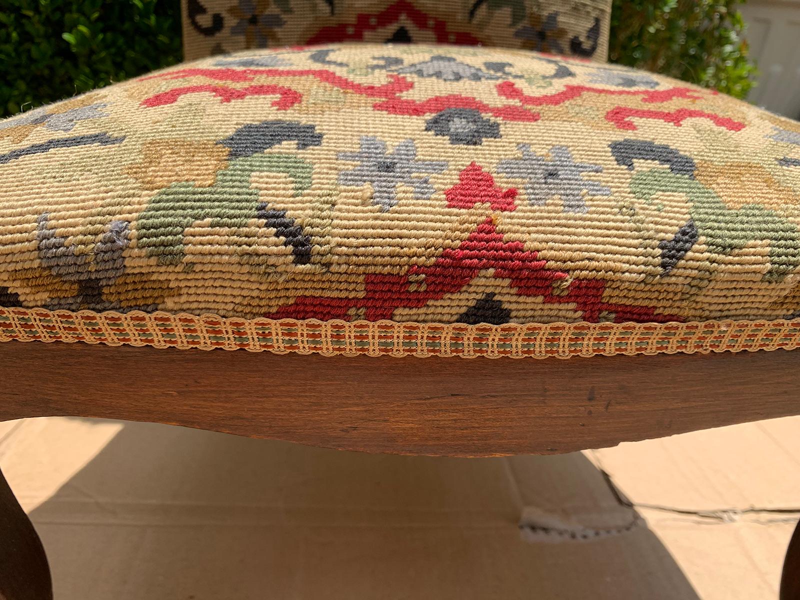 18th-19th Century French Walnut and Needlepoint Child's Chair 5