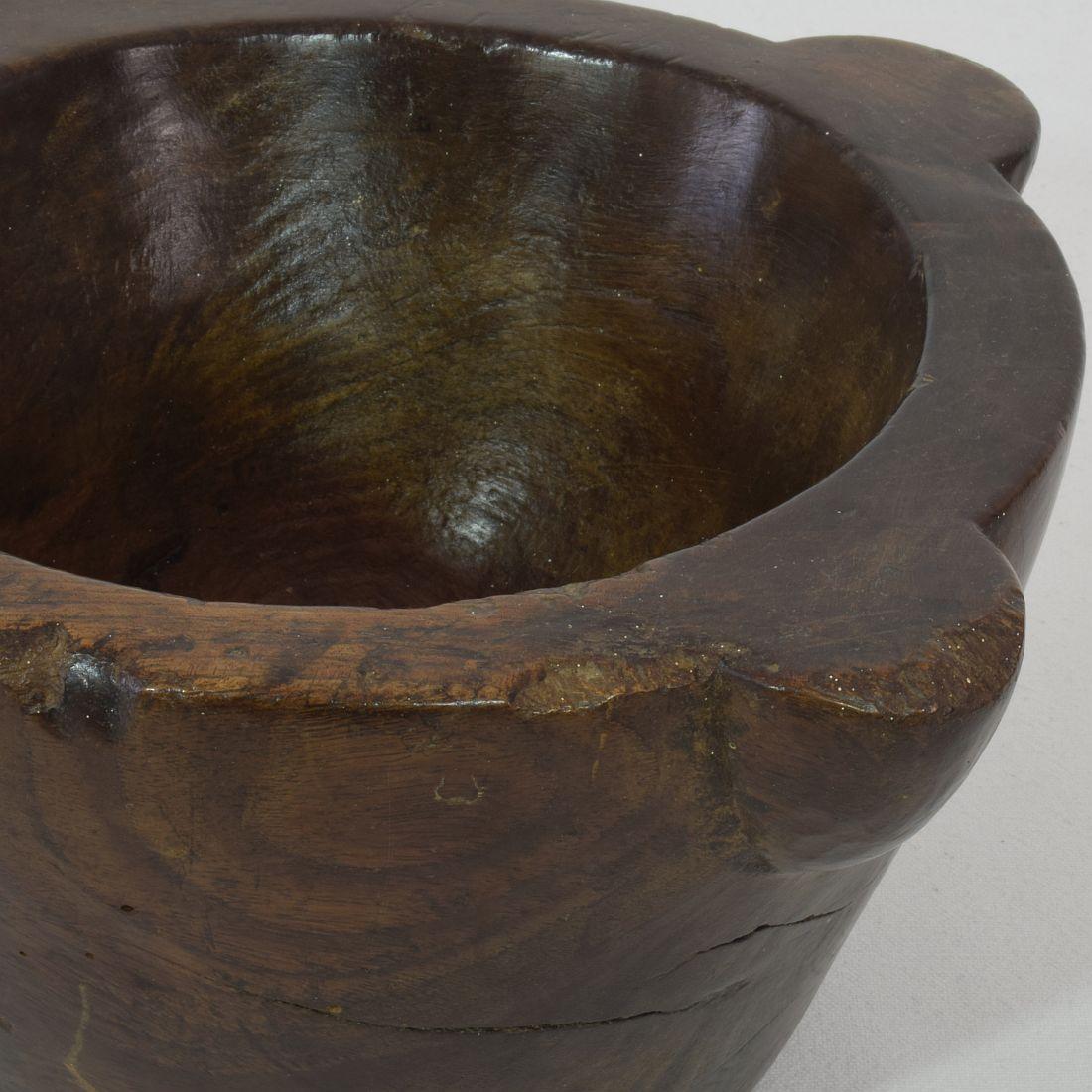 18th-19th Century, French Wooden Mortar For Sale 4