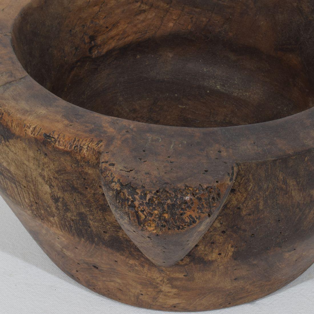 Mortaio di legno francese del XVIII-XIX secolo in vendita 4