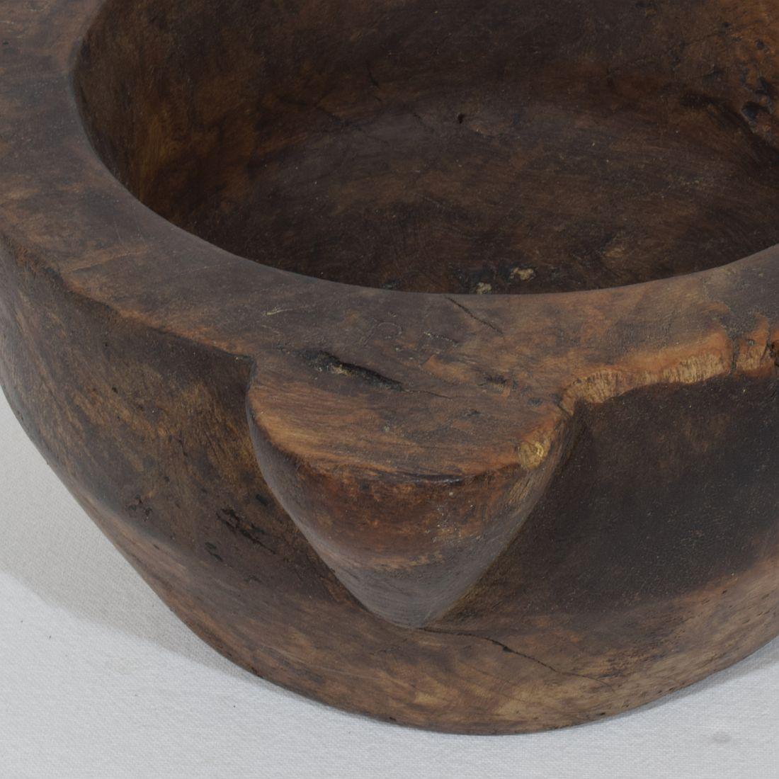 Mortaio di legno francese del XVIII-XIX secolo in vendita 5
