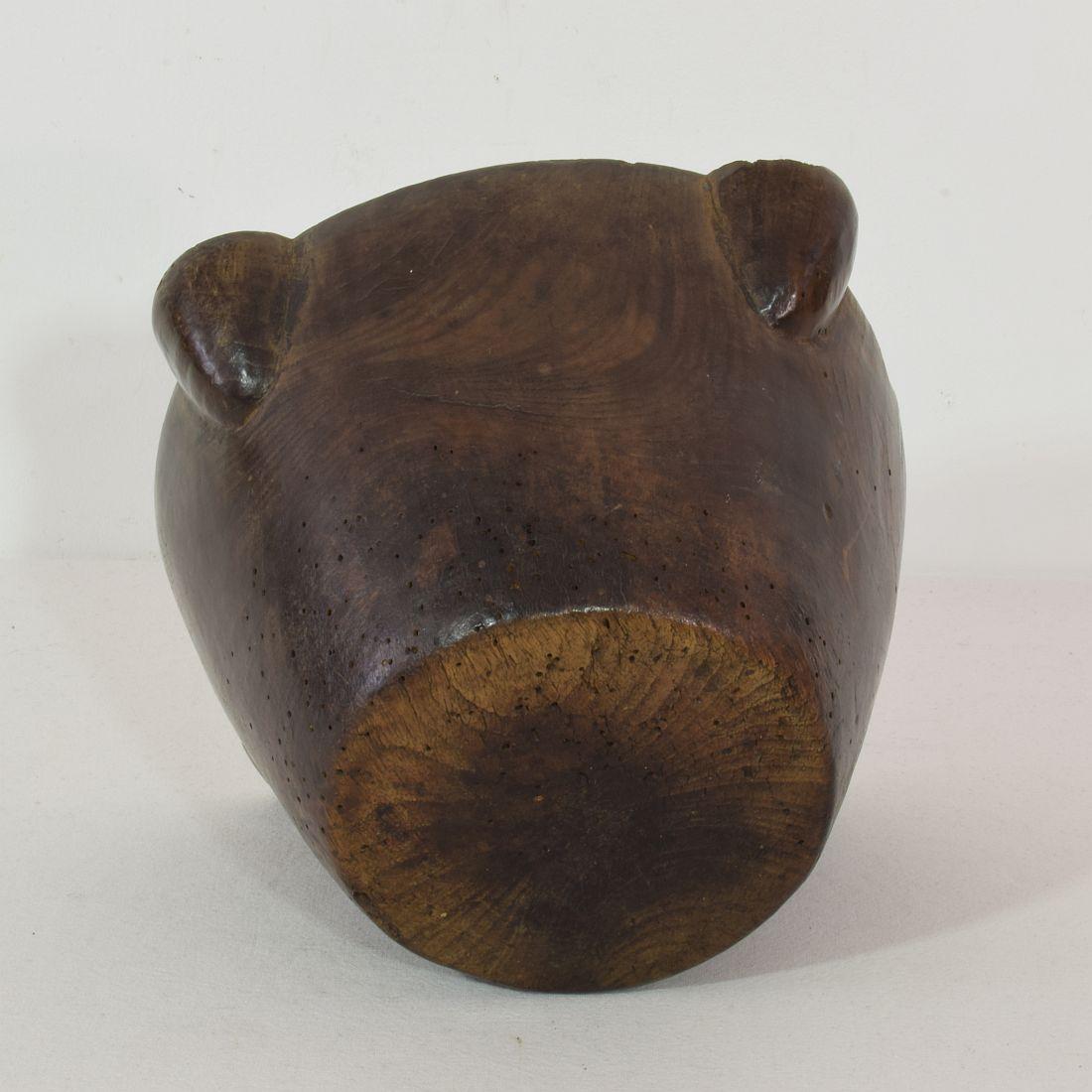 18th-19th Century, French Wooden Mortar For Sale 8