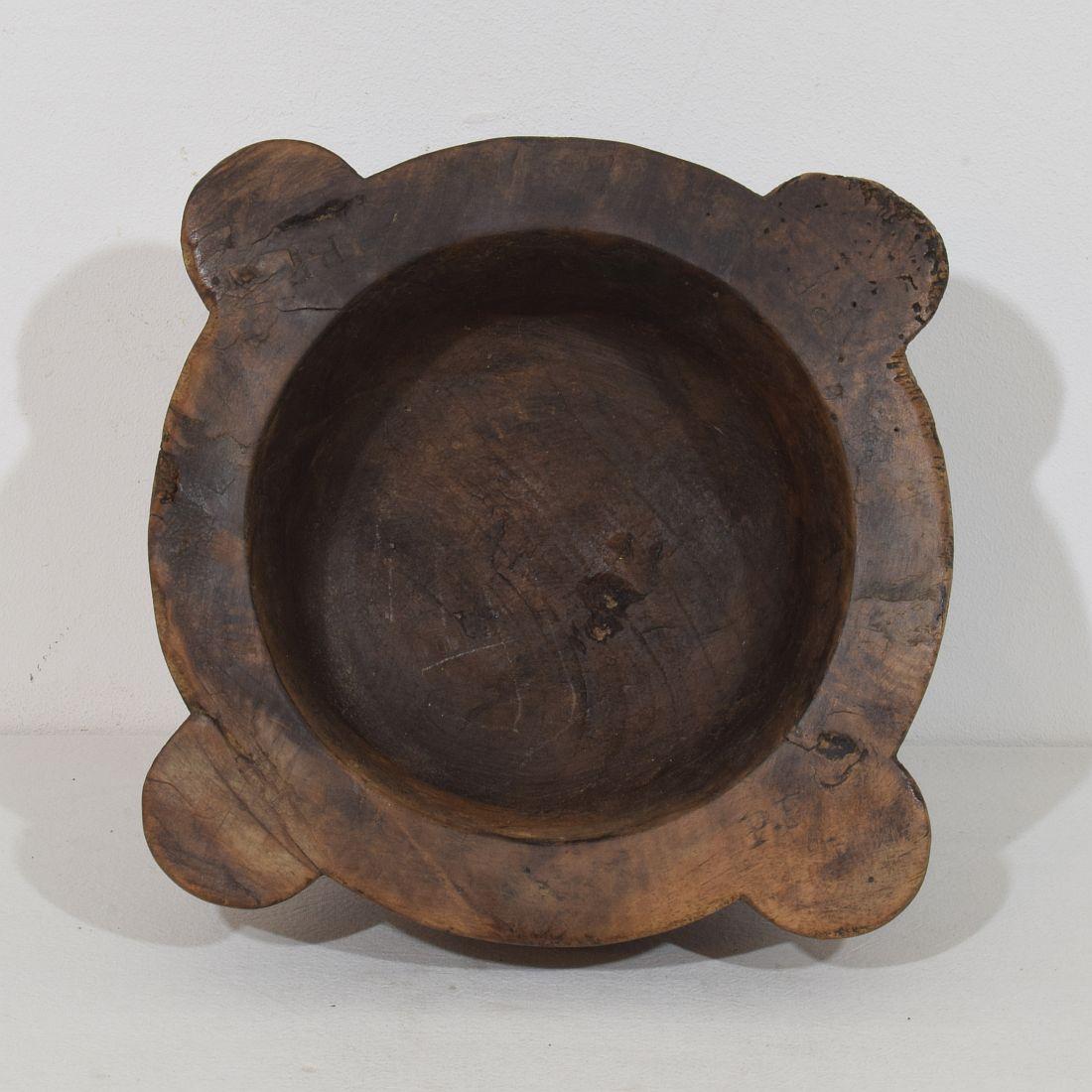 Mortaio di legno francese del XVIII-XIX secolo in vendita 7